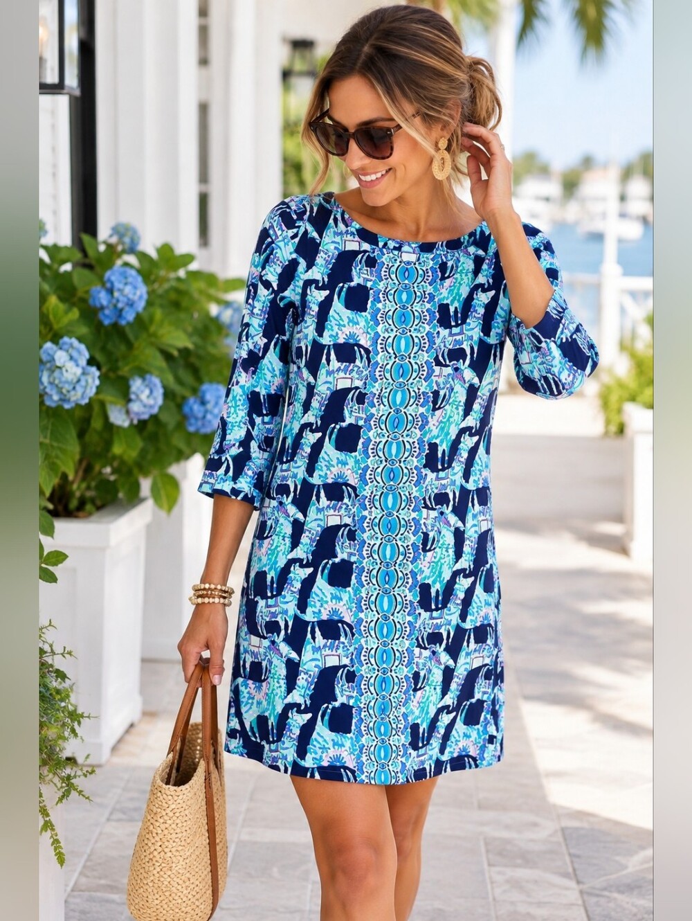 Lilly Pulitzer bay alpaca your bags pullover dress has stretch size xs